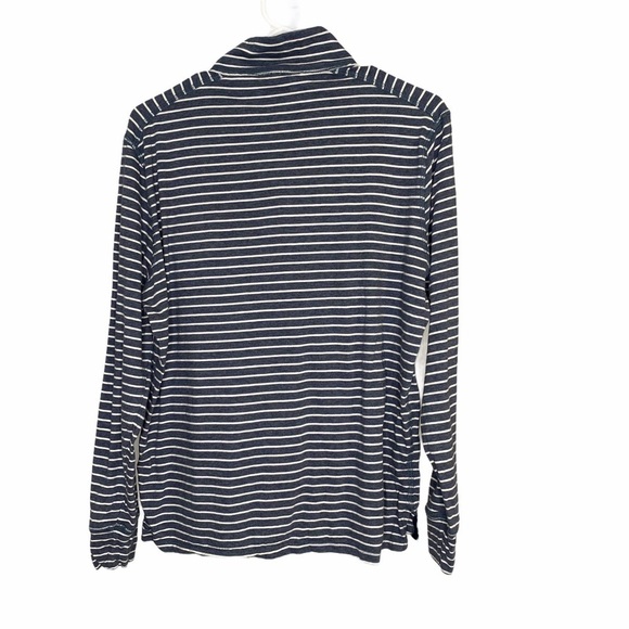 BILLS KHAKIS Blue Men’s Quarter Zip Striped Pullover Medium - Picture 2 of 5